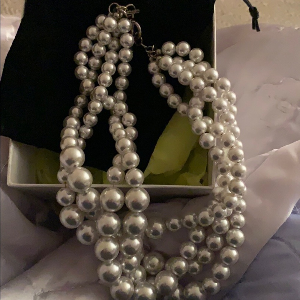 Lauren Elan pearl cluster necklace